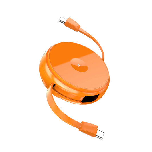 2-in-1 Retractable Cable with Wearable Wireless Charging Pad