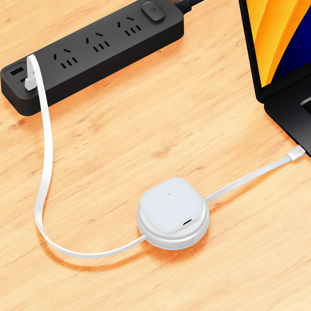 2-in-1 Retractable Cable with Watch Wireless Charger