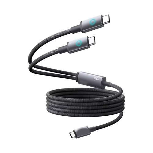 140W PD 3.1 Braided 2-in-1 USB-C Fast Charging Cable