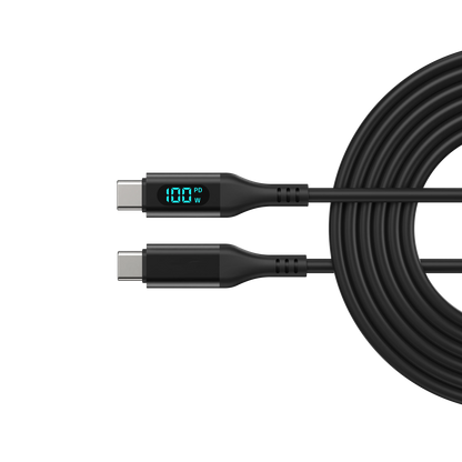 Digital Display 100W PD USB-C to USB-C Fast Charging Cable
