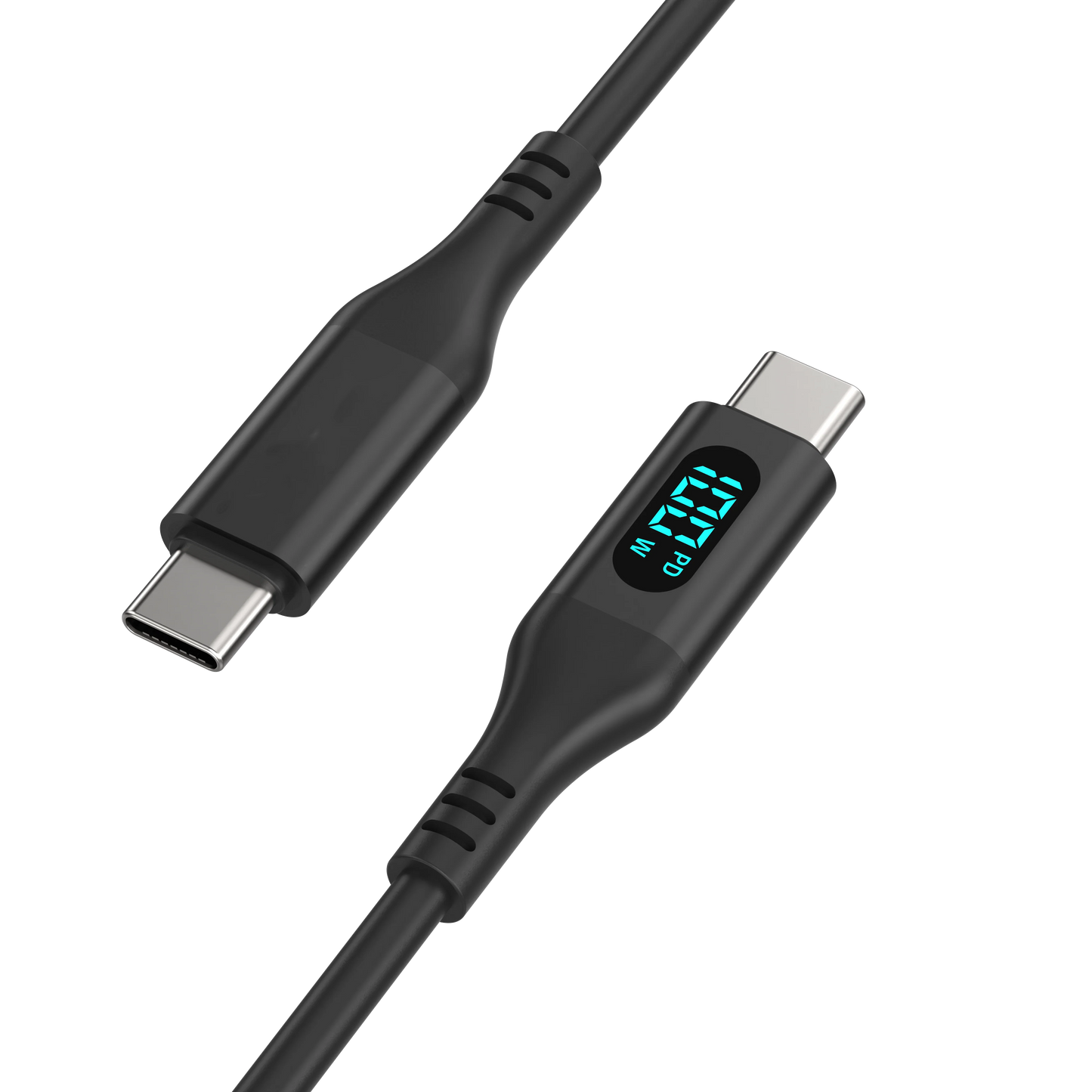 Digital Display 100W PD USB-C to USB-C Fast Charging Cable