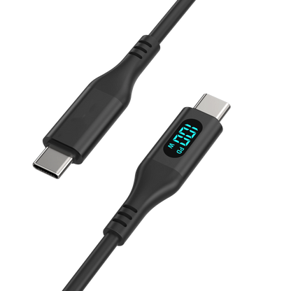 Digital Display 100W PD USB-C to USB-C Fast Charging Cable