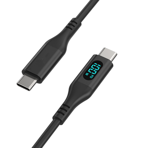 Digital Display 100W PD USB-C to USB-C Fast Charging Cable